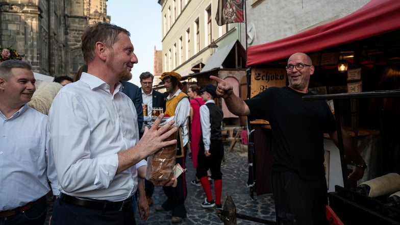 Beim Altstadtfest vor etwas mehr als einer Woche mischte sich Sachsens Regierungschef Michael Kretschmer unter die Leute.