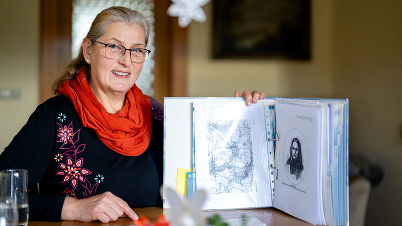 Angelika Vogt hat zu ihrer Vorfahrin Marie Simon geforscht, die aus Doberschau stammte und als Gründungsmutter des Roten Kreuzes in Sachsen gilt.