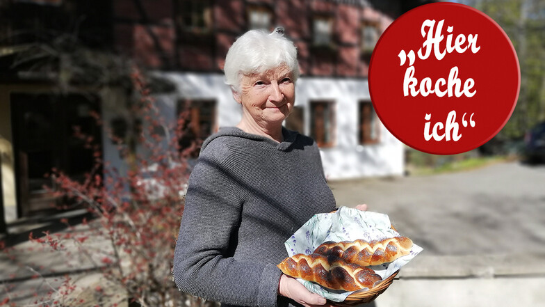 Martina Mertsch ist Inhaberin der Hochsteinbaude Königshain. Mit Tochter und Enkelkindern, die alle in einem Haus leben, werden alle zwei Tage Milchzöpfe gebacken.