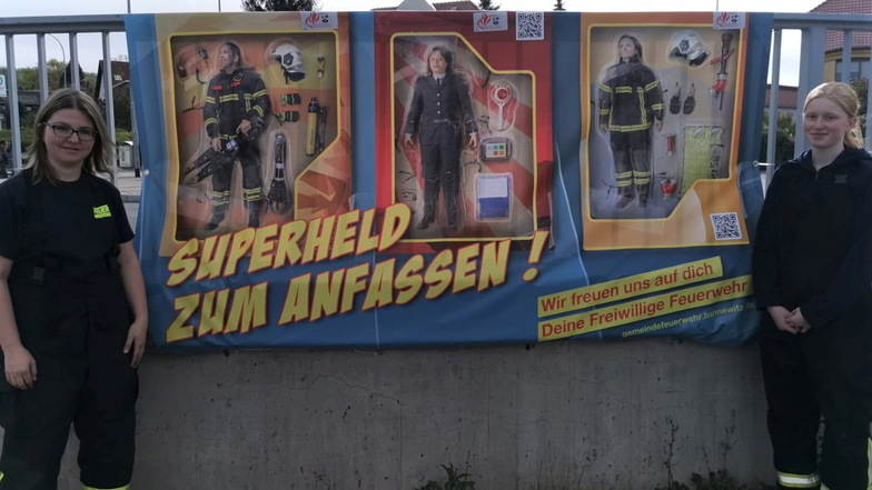 Die Bannewitzer Gemeindefeuerwehr hat sich mit einer Plakataktion auf die Suche nach neuen Kameraden begeben.
