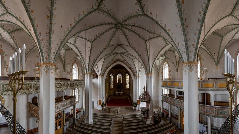 Das Sterngewölbe der Dippoldiswalder Stadtkirche sorgt für die geeignete Akustik für die Meisterinterpreten-Reihe.