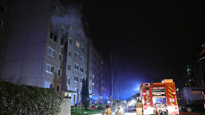 Diesen Brand soll ein Dresdner laut der Staatsanwaltschaft mit einer Explosion ausgelöst haben.