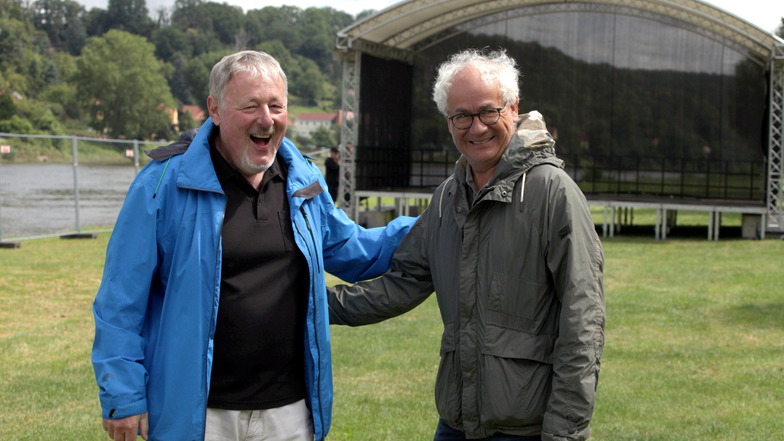 Ein eingespieltes Team: Tom Pauls (r,.) und Gert Lorenz vom Kleinkunstbühne-Verein Q24.