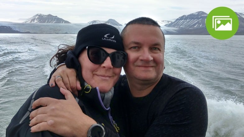 Heiko Scholze mit seiner Frau Annegret, die er in Norwegen kennenlernte.