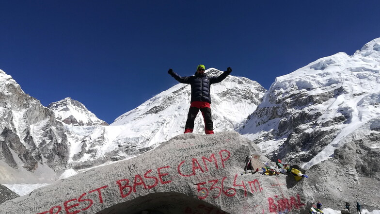 Nie hätte Roberto Rasser gedacht, auf diesem Punkt auf dem höchsten Berg der Welt zu stehen.