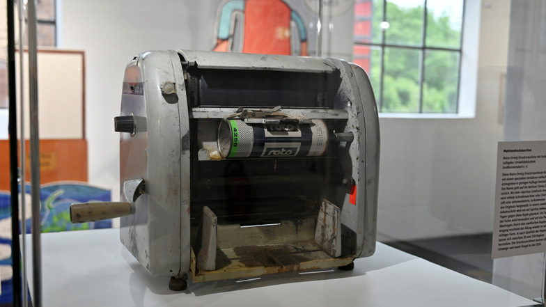 Auf einer Matritzdruckmaschine Rotro-Orwig wie dieser wurde ab 1988 auch die „Grubenkante“ in Hoyerswerda gedruckt.