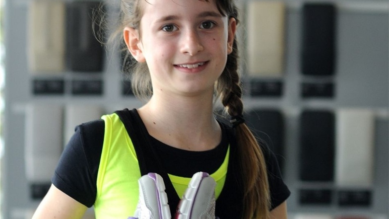 Die Tänzerin: Lara-Michelle Hörold (10) besucht die 4. Klasse an der Weinbergschule in Roßwein. Sie sei nach Döbeln gekommen, weil sie Spaß haben und sich einen Platz unter den zehn besten Sprintern erlaufen will. Lara-Michelle war schon zweimal beim Wett