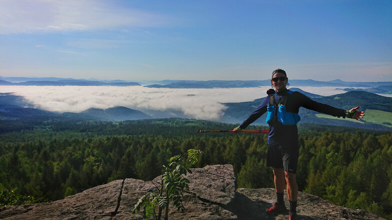 Rekord am Forststeig: Stefan Utke läuft den 108 Kilometer langen Forststeig Elbsandstein an nur einem Tag.
