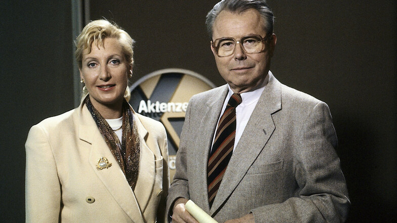 Sabine Zimmermann und ihr Vater Eduard Zimmermann im Jahr 1994.