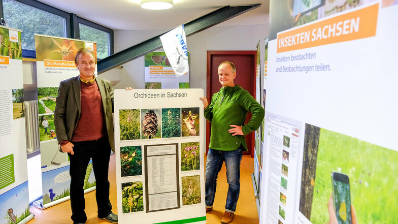 Jan Schimkat (links) und Lutz Hennig, der auch vor Ort sein wird, weihten am Wochenende die neue Naturschutzstation im Roten Haus in Dippelsdorf ein.
