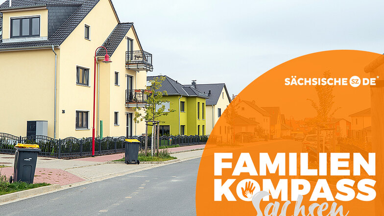 Wohnhäuser in der Heinrich-von-Taube-Straße in Bannewitz. Das Wohnen in Bannewitz soll nach Umfragen für den Familienkompass nicht nur schwierig sondern auch teuer sein.