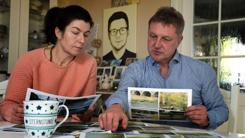In den vergangenen Monaten sind Susan und Dirk Morgenstern die Mulde abgelaufen, haben rund 350 Fotos von dem Flussabschnitt aufgenommen, in dem ihr Sohn vor einem Jahr umgekommen sein soll. An einen Selbstmord glauben sie weiter nicht.