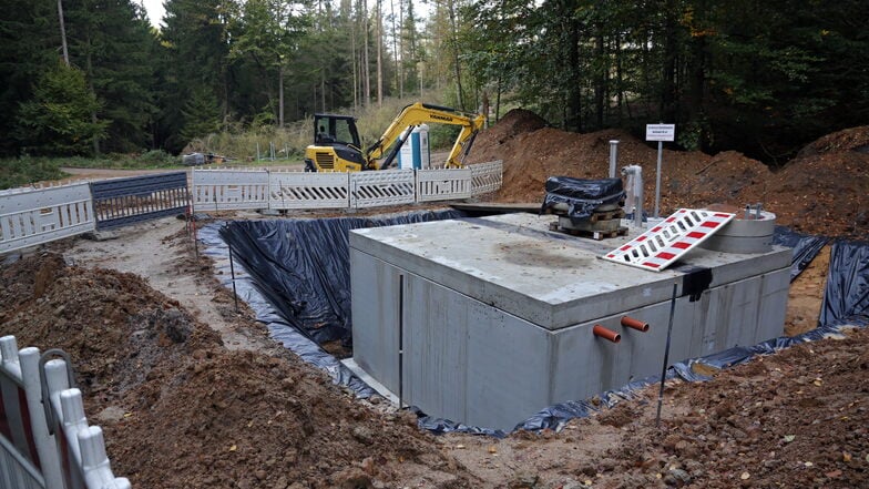 Zisterne aus Betonfertigteilen im Nationalpark: Ein ähnliches unterirdisches Bauwerk ist in Ostrau geplant.