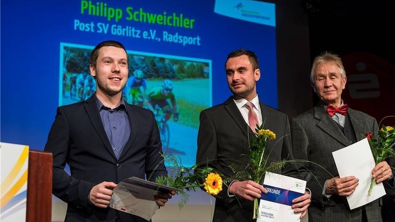 Philipp Schweichler (links) wurde Sportler des Jahres. Patrick König und Hartmut Pache landeten trotz ihrer tollen Leistungen auf en Plätzen.