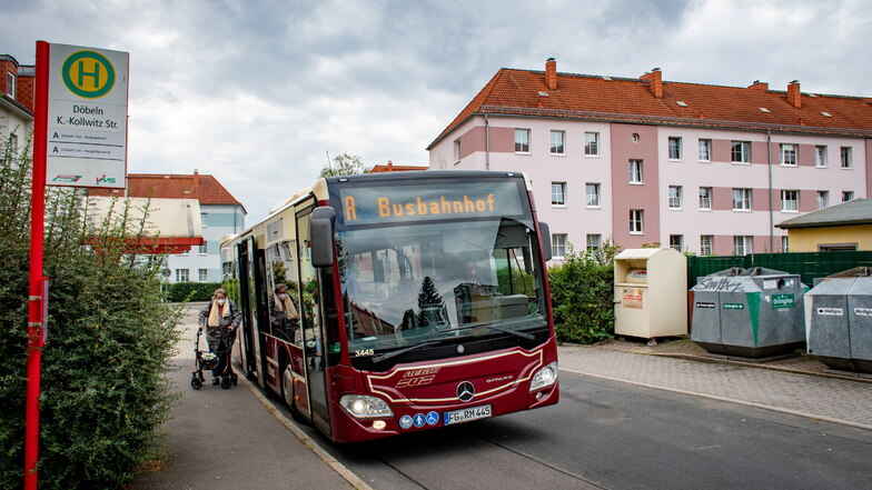 Noch halten die Busse der Linie A an der Käthe-Kollwitz-Straße in Döbeln Ost I. Nach dem Entwurf des Nahverkehrsplans soll das in einigen Jahren nicht mehr so sein.