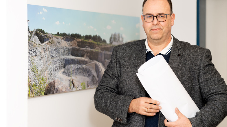Markus Metzner leitet seit Beginn diesen Jahres das Unternehmen ProStein als Geschäfsführer. Der Baustoffproduzent mit Sitz in Bischofswerda betreibt auch den Pließkowitzer Steinbruch.
