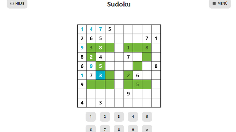 Sudoku kann Ihnen helfen, Ihre kognitiven Fähigkeiten zu verbessern.