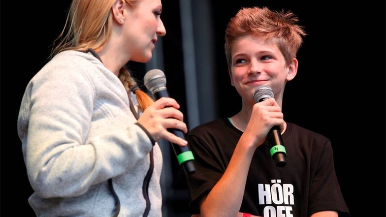 Oscar ist nicht nur der Sohn von Steffen Lukas, sondern auch Teil seiner Show.