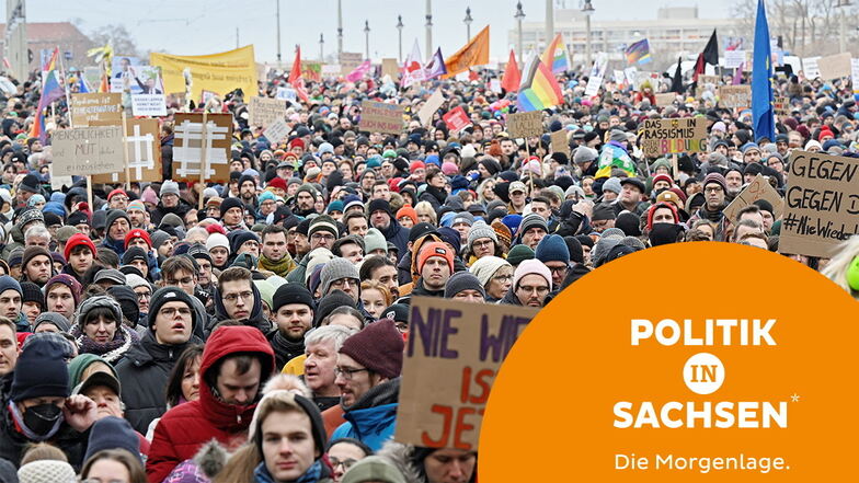 Morgenlage in Sachsen: Demos; AfD-Verbot; Kandidatenkür; Maaßen