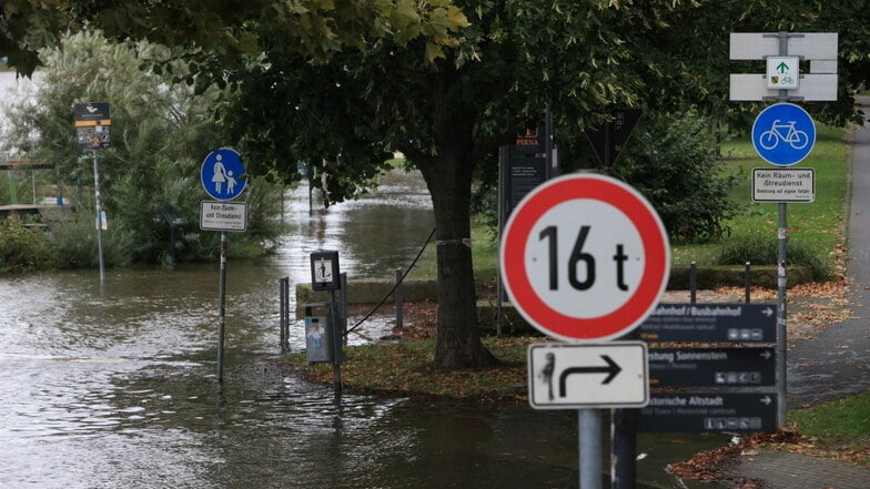 Hier könnte die Elbe in die Altstadt von Pirna schwappen.