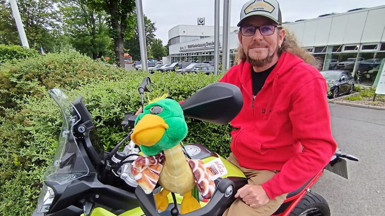 Biker im Beruf und in der Freizeit: Stefan Fricke vom Beinhart-Verein, der am Sonnabend die 27. Heimkinderausfahrt startet.