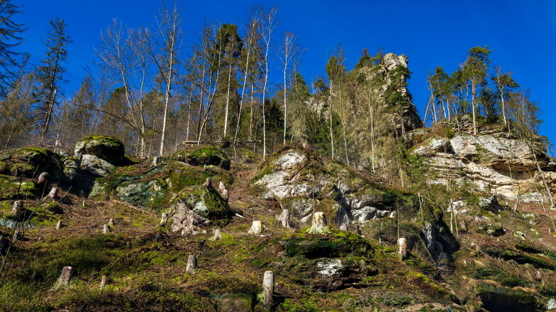 Serpentinen bei Hohnstein in den Winterferien gesperrt