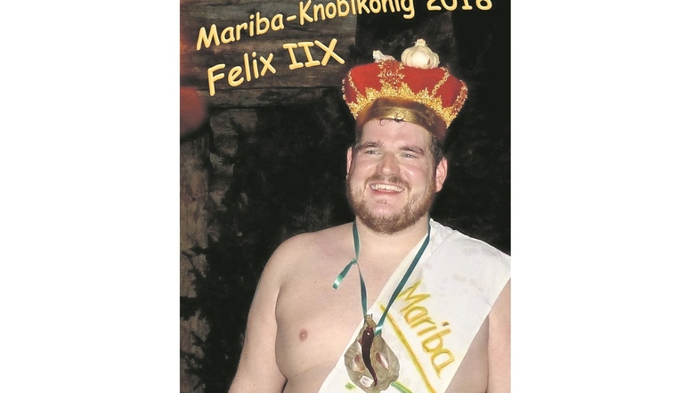 Knoblauchkönig Felix Glubsch muss seine Krone am Sonnabend im Freizeitbad Mariba in Neustadt abgeben.