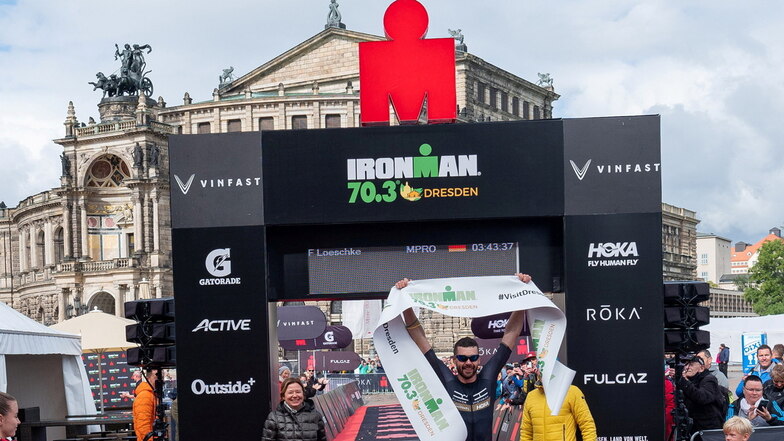 Kampf gegen die Kälte bei der Dresdner Ironman-Premiere