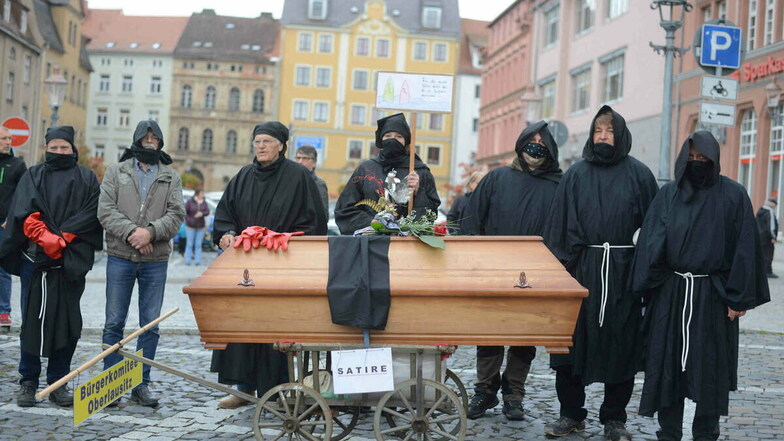 Der "Totenzug" im Oktober in Zittau.