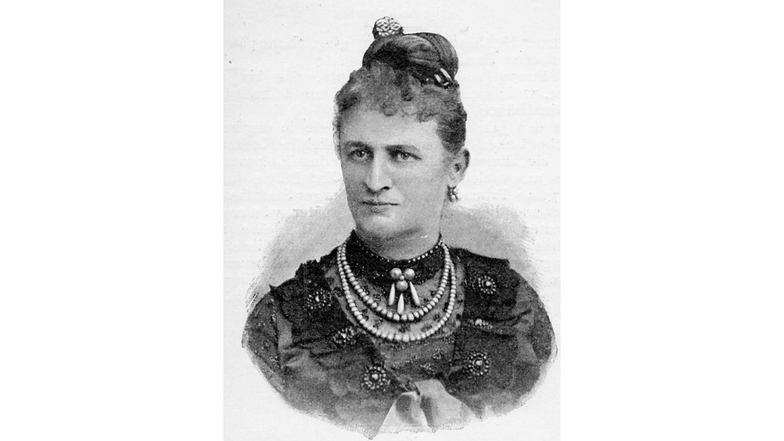 Melitta Otto-Alvsleben (1842-1893) war Opernsängerin und gab Benefizkonzerte zugunsten des Verschönerungsvereins der Lößnitz.
