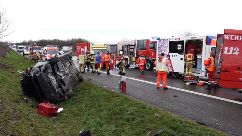 Nach schwerem Unfall auf der A4 bei Nossen: 48-Jähriger stirbt im Krankenhaus