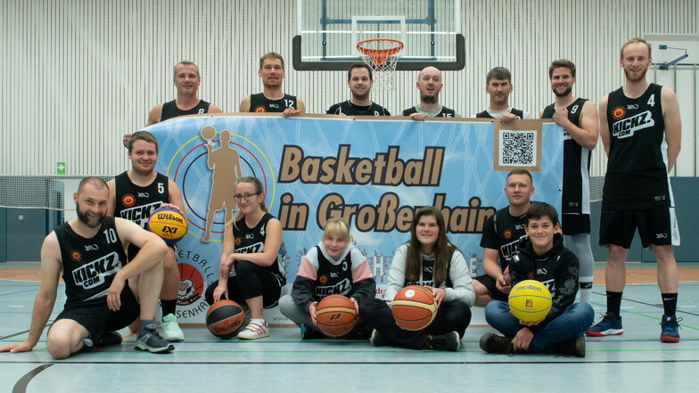 Seit diesem Jahr im Ligabetrieb: die Basketballer von Motor Großenhain.