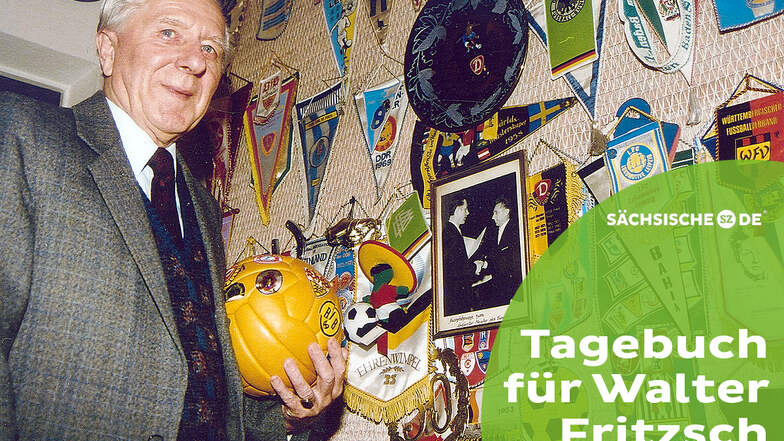 Walter Fritzsch war ein Trophäen- und Souvenirsammler. Zu seinem 75. Geburtstag im November 1995 zeigte er sein Traditionszimmer.