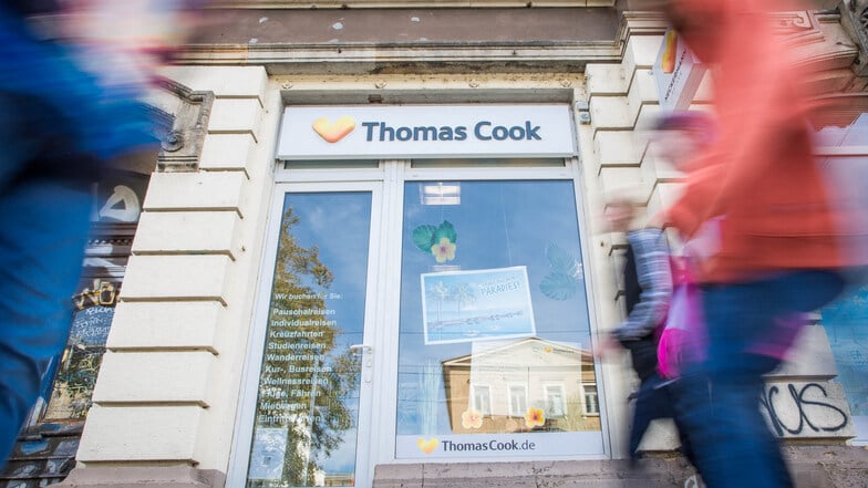 In Dresden betreibt Thomas Cook sechs Reisebüros, darunter eines an der Königsbrücker Straße.