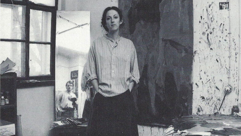 Annette Schröter im Jahr 1984 in ihrem Atelier in der Leipziger Hammerstraße.