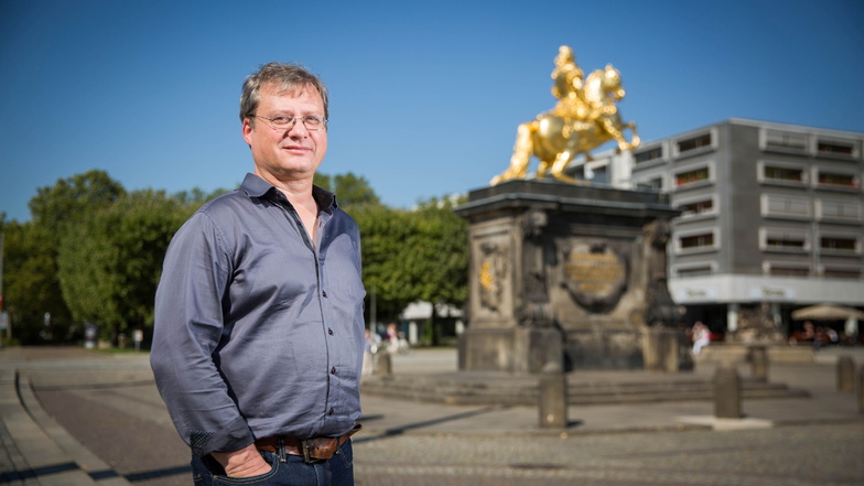 Torsten Kulke ist der Vorstandsvorsitzende der Gesellschaft Historischer Neumarkt Dresden. Die GHND will jetzt ein Bürgerbegehren gegen den Denkmalschutz des Neustädter Marktes auf den Weg bringen.