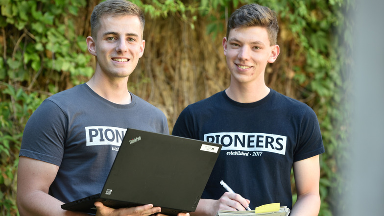 Mit 20 Jahren schon Unternehmer: Nico Kirchner (links) und Tom Sommer wollen in der Internetbranche erfolgreich werden. Schon als Schüler haben sie ihre Firma gegründet.