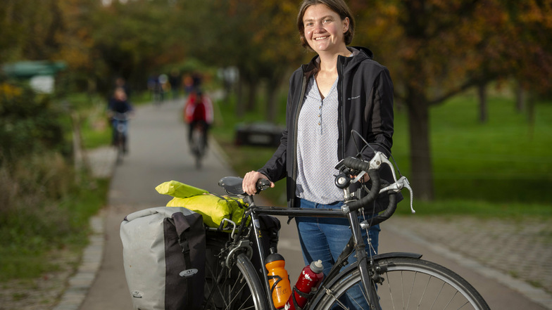 Mit ihrem rund 35 Jahre alten Fahrrad hat Franziska Schlettig schon viele Touren erlebt. So ist sie bereits den Elberadweg bis zur Flussmündung in die Nordsee entlang geradelt.