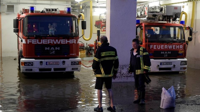 In Waldheim hat das Unwetter die Feuerwehr direkt betroffen.
