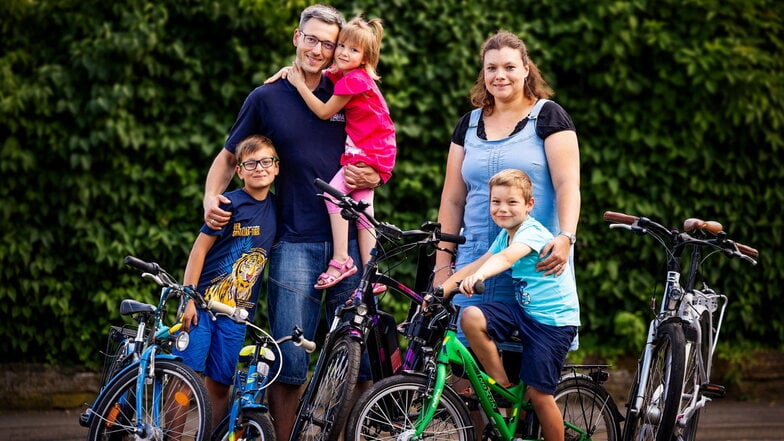 Diese Familie macht am Sonntag erstmals beim SZ-Fahrradfest mit