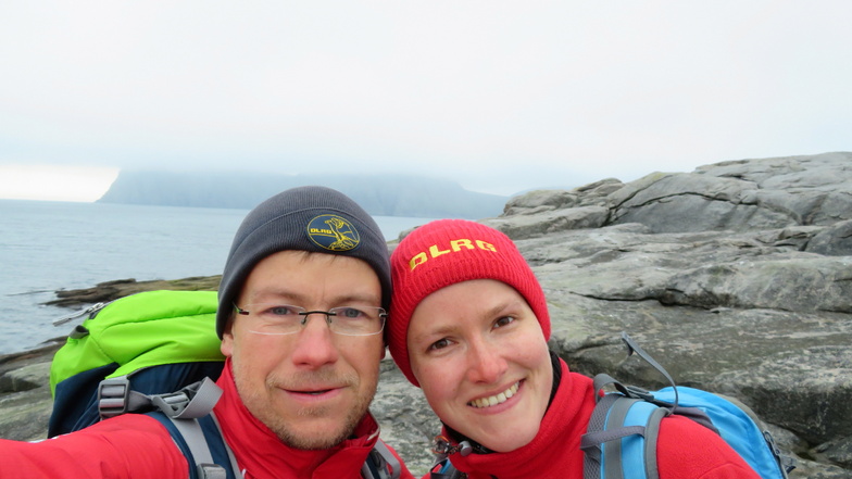 Ein Foto aus glücklichen Tagen: Stella Silbermann und David Kupke am Nordkap. Die junge Frau ist mit nur 34 Jahren gestorben.