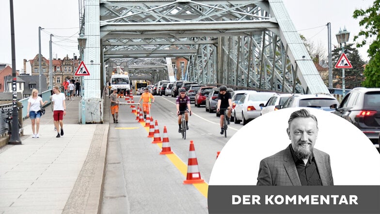 Der neue Radweg am Blauen Wunder und ein anderer Verkehrsversuch erhitzen die Gemüter in Dresden. Abbruchforderungen sind dennoch falsch.