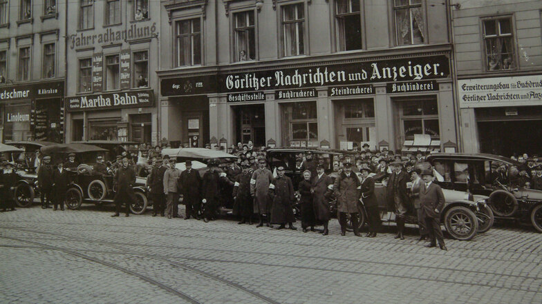 Die Redaktion der Görlitzer Nachrichten vor dem Ersten Weltkrieg.