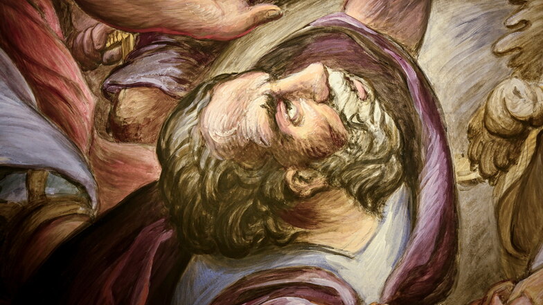 Motiv von der »Bekehrung des Paulus« aus dem Bildprogramm am Altan im Dresdner Residenzschloss