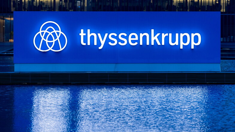 Der Stahlkonzern Thyssenkrupp. Sein Stahlhandel- Standort in Radebeul wird jetzt von Verdi bestreikt. Die Gewerkschaft will mehr Lohn.