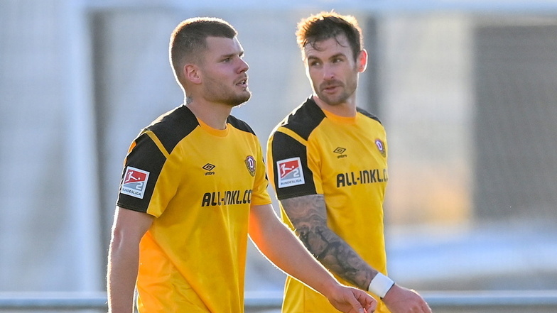 Gerade gefunden, schon wieder getrennt. Dynamos Innenverteidiger-Duo: Kevin Ehlers (links) und Michael Sollbauer.