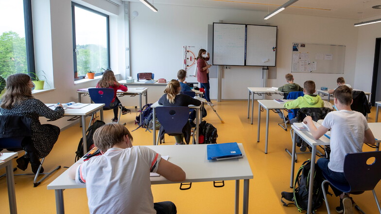Viel Platz ist nicht nur im Französisch-Unterricht der sechsten Klassen Wilsdruffer Gymnasium.