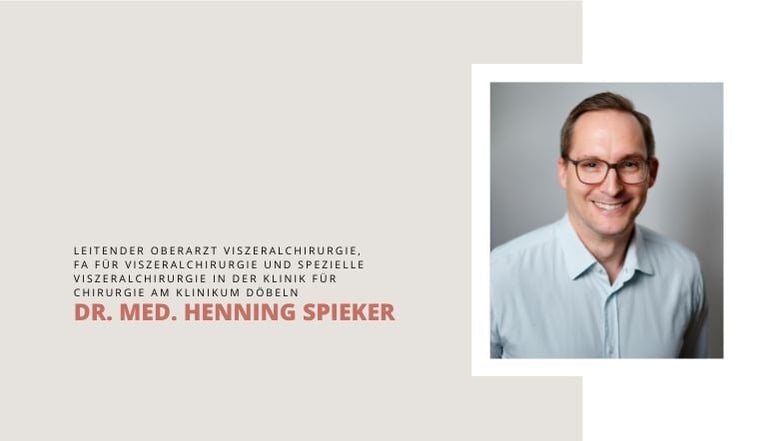 Dr. med. Henning Spieker, leitender Oberarzt Viszeralchirurgie im Klinikum Döbeln, bietet umfassende Beratung und individuelle Behandlungskonzepte für Hämorrhoiden-Patienten.