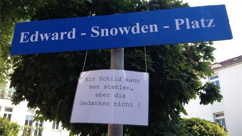 Das neue Snowden-Schild