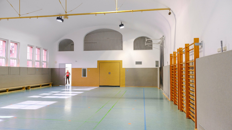 Frisch renoviert durfte die Turnhalle an der Grundschule Naundorf nicht genutzt werden.